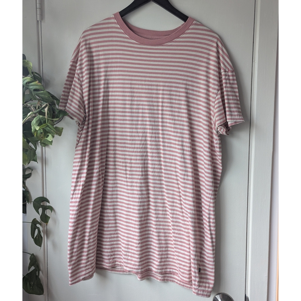 Simons Pink Striped Longline Tee